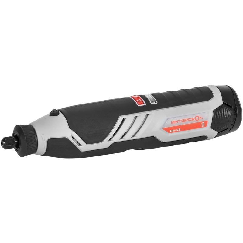 Изображение товара Аккумуляторный гравер Интерскол АГМ-12Э с набором оснастки и регулятором скорости