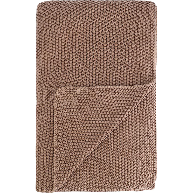 Изображение товара Плед Tkano Essential хлопок 130x180 см коричневый