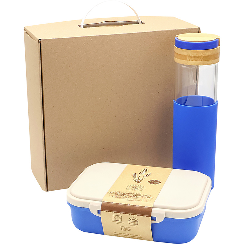 Изображение товара Подарочный набор Ewood Бутылка с силиконовой манжетой и ланч-бокс Ulf Изображение товара Подарочный набор Ewood Бутылка с силиконовой манжетой и ланч-бокс Ulf