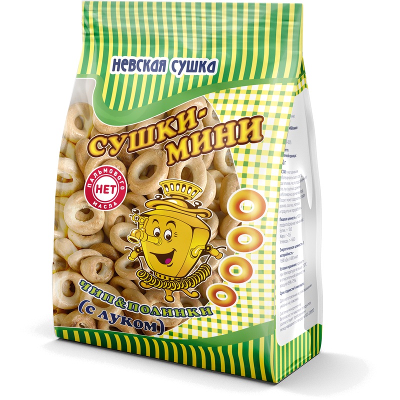Изображение товара Сушки Невская сушка Чип & Полинки мини с луком 200 г