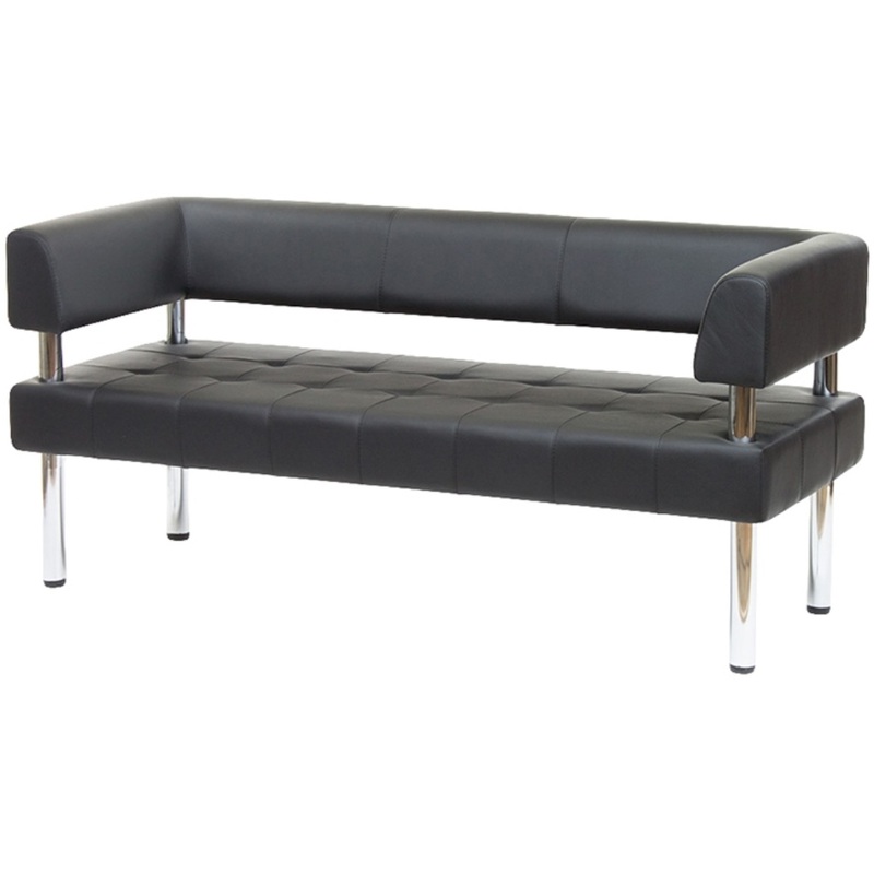 Изображение товара Диван трехместный Business черный из искусственной кожи