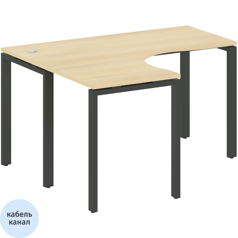 Изображение товара Стол эргономичный Metal System Style БП.СА-3 Л левый 1400х1200х750 мм