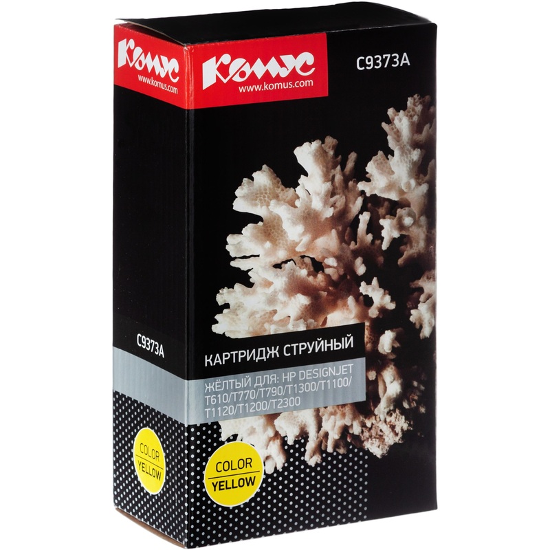 Изображение товара Картридж струйный Комус 72 C9373A желтый совместимый для HP