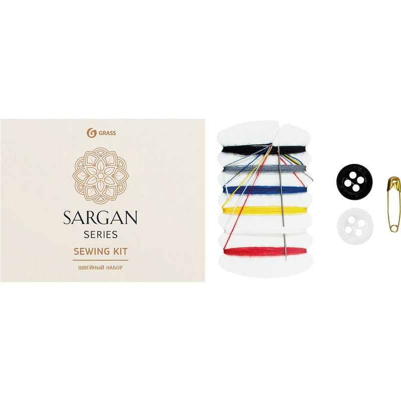 Изображение товара Набор швейный Grass Sargan картон (4 предмета, 400 штук в упаковке)