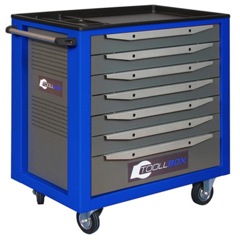 Изображение товара Тележка инструментальная Toolbox TBS-7 775x468x800 мм металлическая с замком и колесами