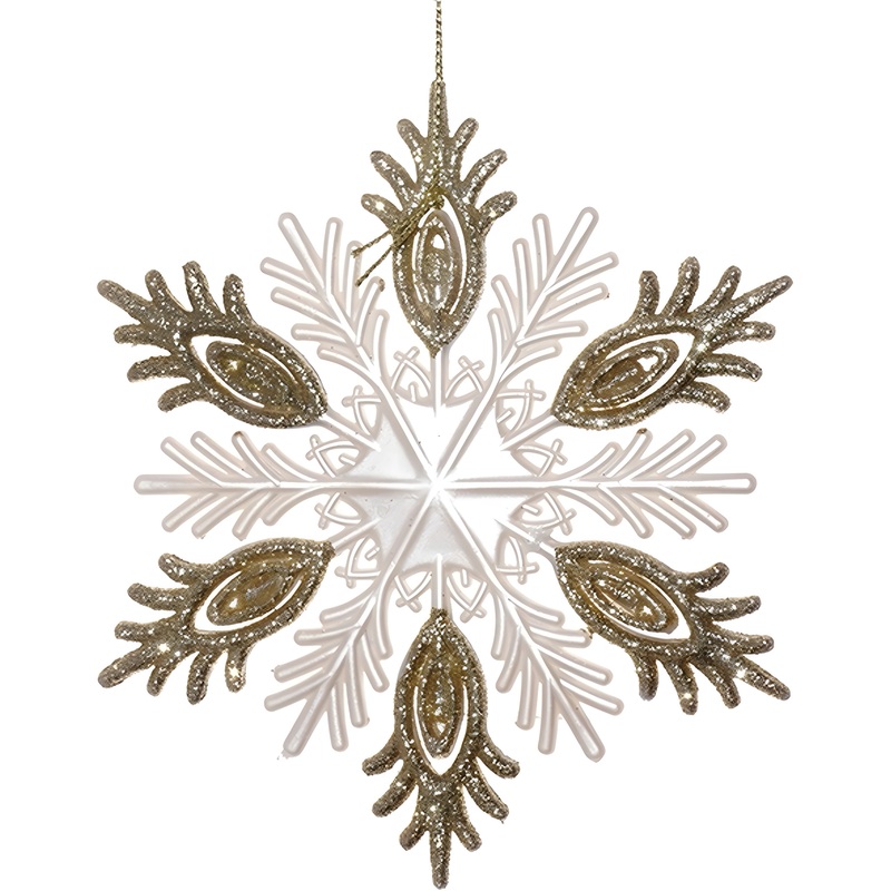 Изображение товара Новогоднее украшение снежинка из полимерного материала 12.5 см