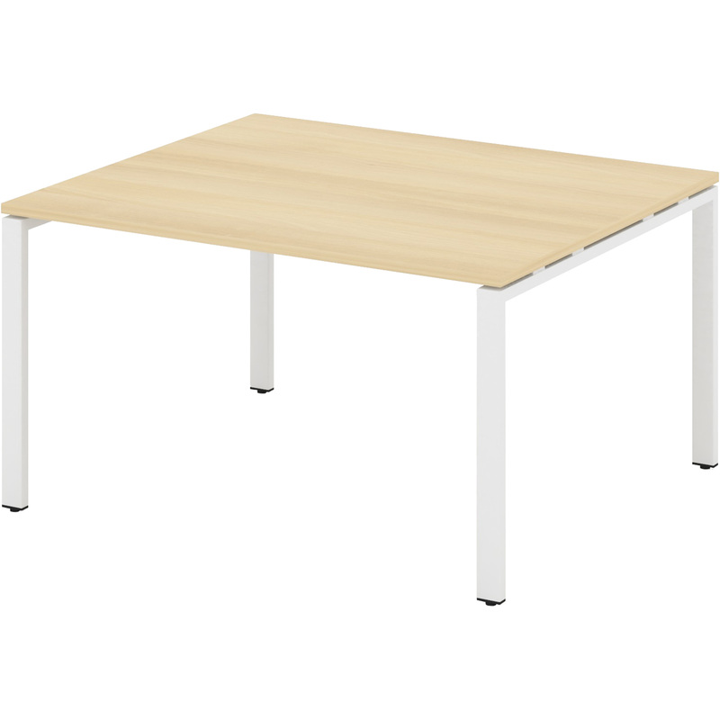 Изображение товара Современный переговорный стол из ЛДСП и металла 1580x1180 мм белый и акция лорка