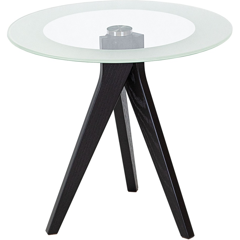 Изображение товара Стол журнальный Рилле 441 (прозрачный/чёрный, 500х500х460 мм)