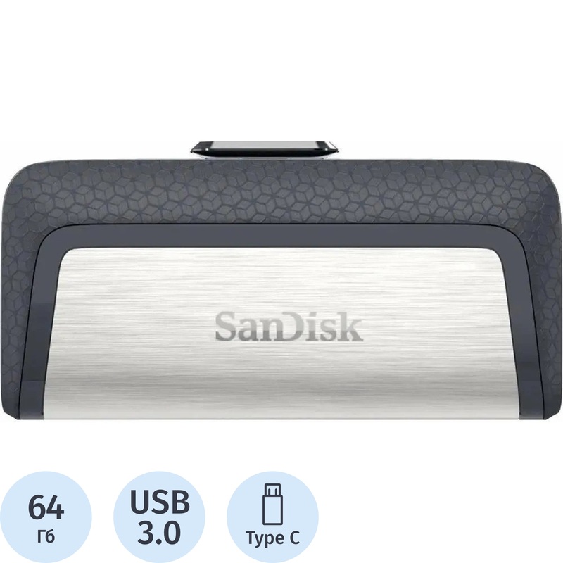 Изображение товара Флешка USB 3.0 64 ГБ SanDisk Ultra Dual Drive (SDDDC2-064G-G46)