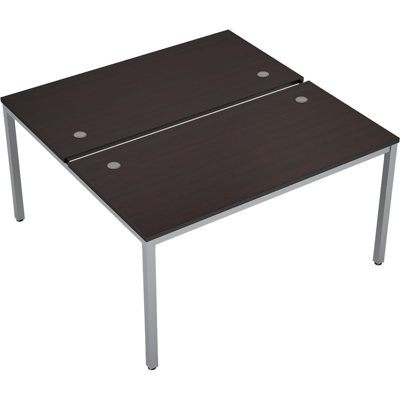 Изображение товара Стол приставной Avance 6МБ.279 двухместный венге алюминий матовый 1400х1435х750 мм