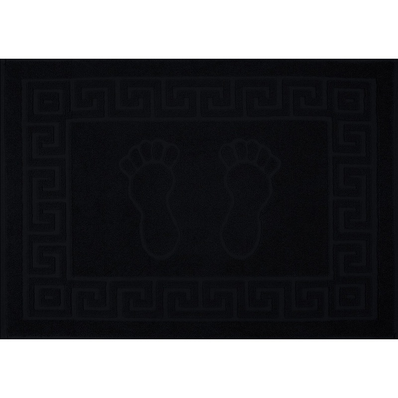 Изображение товара Махровое полотенце Коврик 50x70 см 550 г/кв.м чёрное для дома