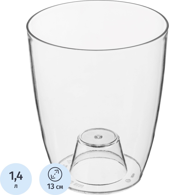 Изображение товара Кашпо Idiland Orchid 1.4 л прозрачное для орхидей