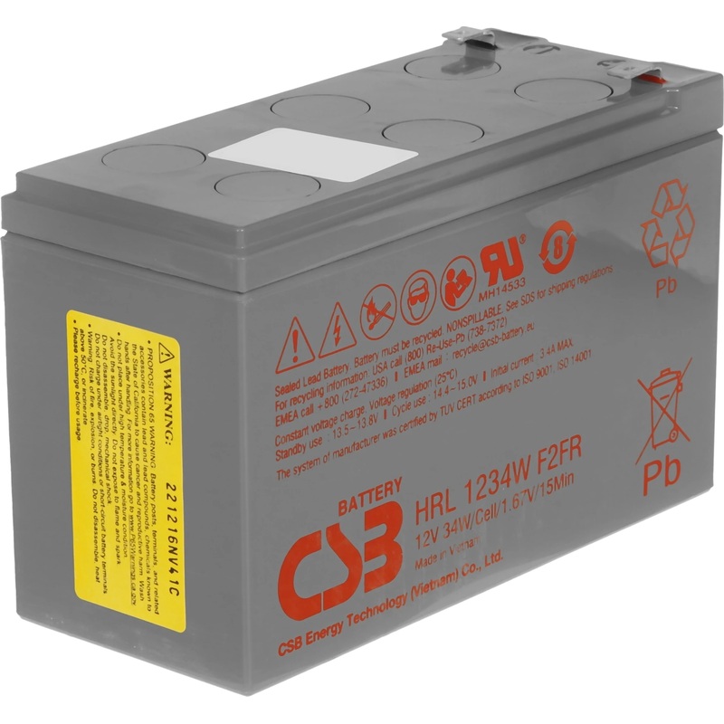 Изображение товара Батарея для ИБП CSB HRL1234W F2 FR 12 В 9 А·ч