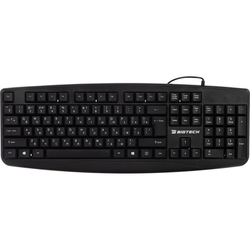 Изображение товара Проводная мембранная клавиатура BigTech BT-JKB-003/E-KB721 USB чёрная