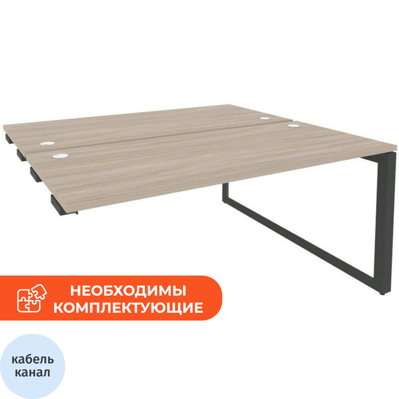 Изображение товара Рабочая станция на 2 рабочих места ONIX-О O.MO-D.SPR-4.7 (дуб аттик/антрацит, 1580х1475х750 мм)