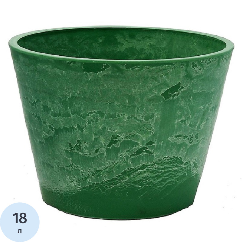 Изображение товара Горшок для цветов GreenShip 18 л зелёный 33x35 см