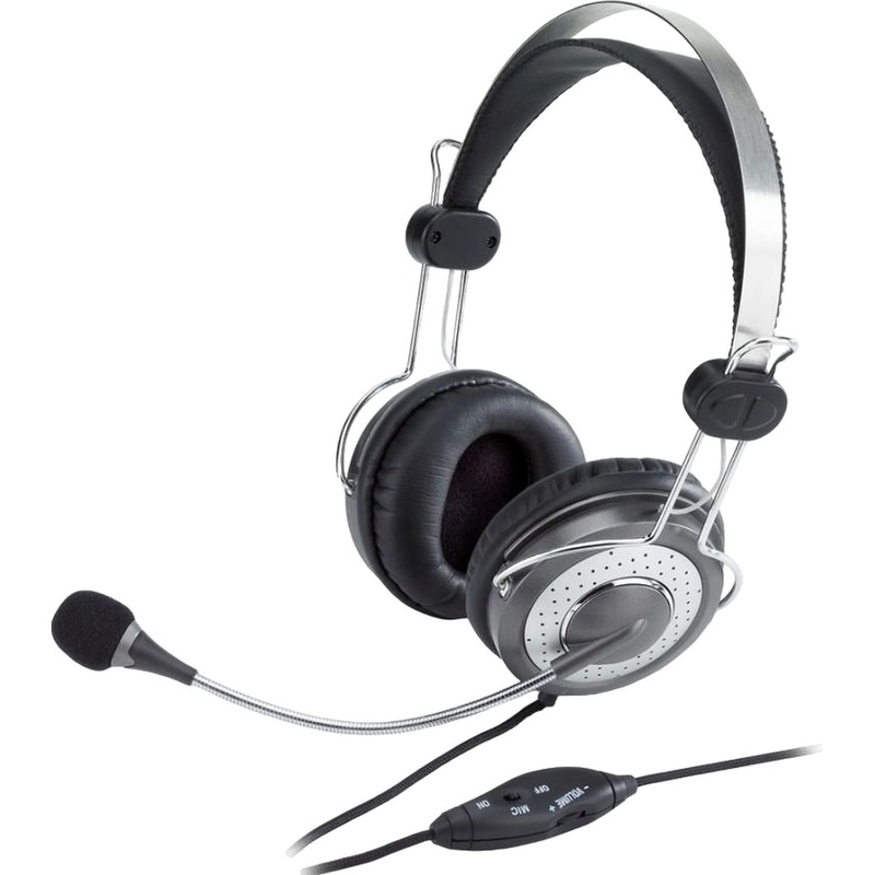 Изображение товара Гарнитура проводная Genius HS-04SU накладные стерео разъем 2х miniJack 3.5 мм черная