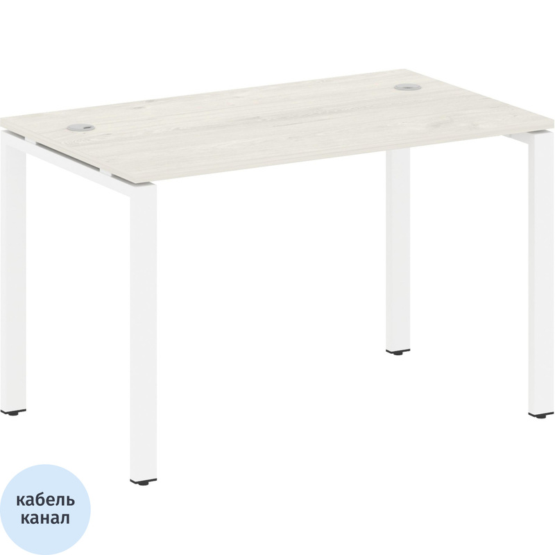 Изображение товара Стол прямой Metal System Style БП.СП-2 дуб наварра белый 1200х720х750 мм