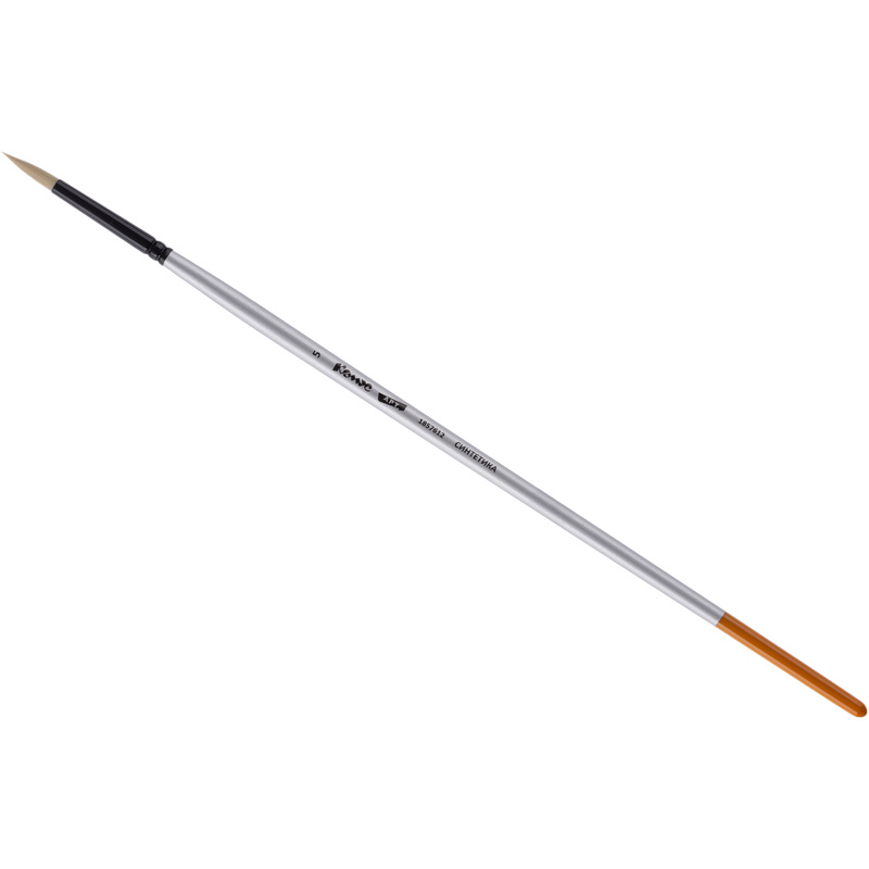 Изображение товара Художественная кисть Комус Арт круглая жесткая синтетика №5 для живописи