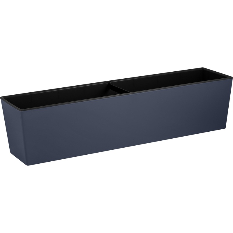 Изображение товара Ящик балконный InGreen London Cube вулканический серый 60x15x14 см