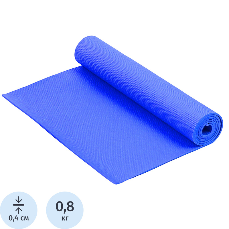 Изображение товара Коврик для фитнеса и йоги Larsen PVC 173x61x0.4 см синий