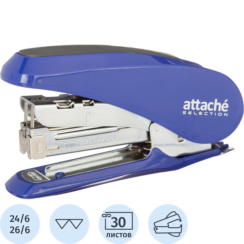 Изображение товара Степлер Attache (Attache Selection) MSBL24301 до 30 листов синий энергосберегающий