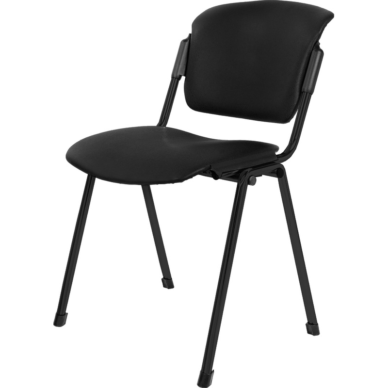 Изображение товара Офисный стул Era чёрный из искусственной кожи на металлическом каркасе