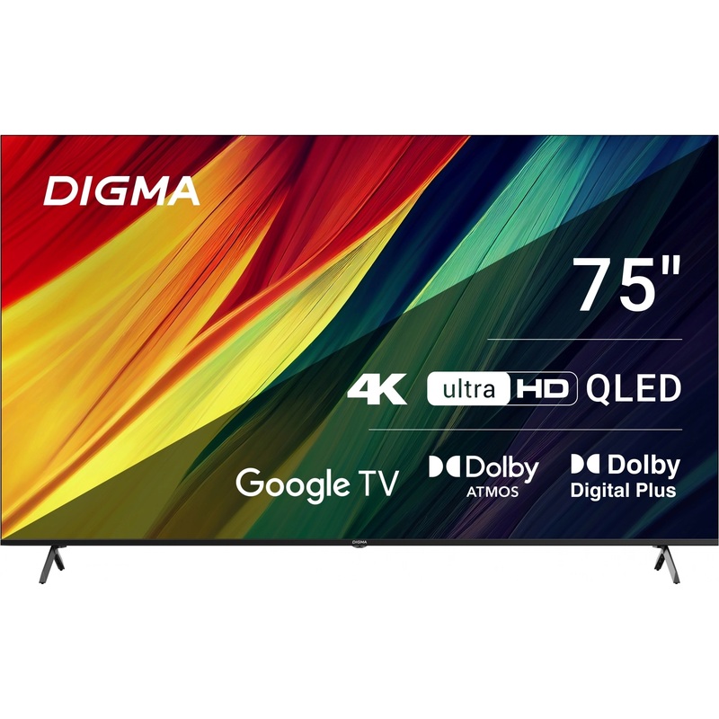 Изображение товара Телевизор Digma 75 Ultra HD 4K QLED Smart TV с HDR и голосовым управлением