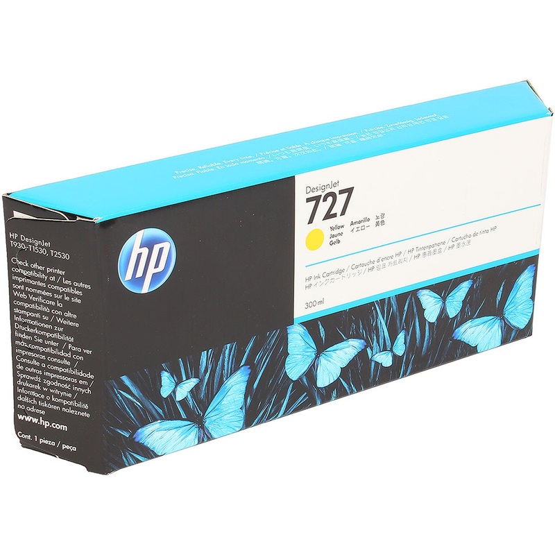 Изображение товара Картридж струйный HP 727 F9J78A желтый оригинальный повышенной емкости