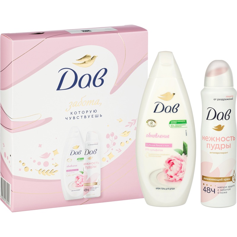 Изображение товара Подарочный набор косметики для женщин Dove (гель для душа и дезодорант)