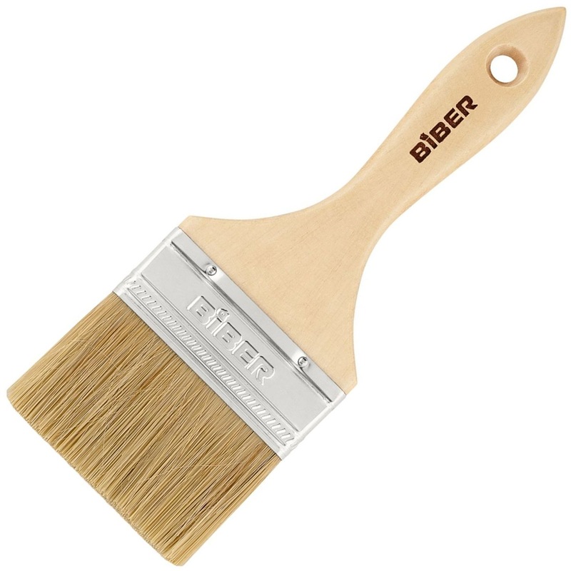 Изображение товара Кисть малярная плоская Бибер Эко 31005 из натуральной щетины 75х10 мм с деревянной рукояткой (тов-223164) Изображение товара Кисть малярная плоская Бибер Эко 31005 из натуральной щетины 75х10 мм с деревянной рукояткой (тов-223164)