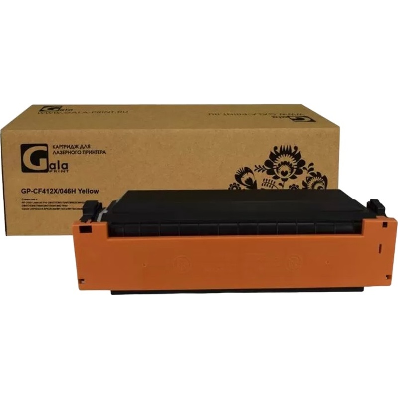 Изображение товара Лазерный картридж GalaPrint CF412X/046H Y желтый повышенной емкости для Canon
