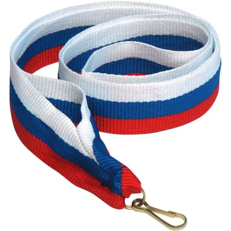 Изображение товара Лента для медалей V2-W/BL/R РФ 2.2 см Триколор (364350)