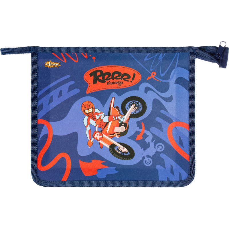 Изображение товара Папка для тетрадей Комус Класс Moto freestyle А5 пластик с 1 отделением на молнии