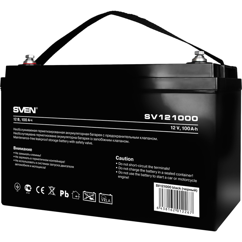 Изображение товара Батарея для ИБП Sven SV 121000 12 В 100 Ач AGM под болт М8