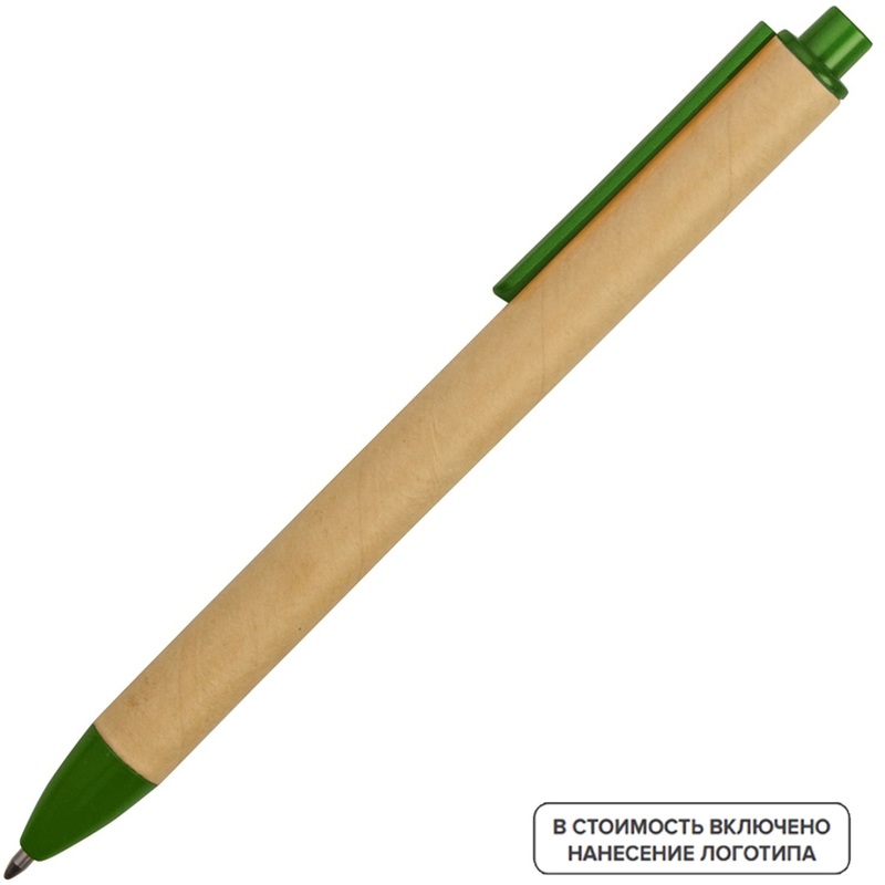 Изображение товара Ручка шариковая автоматическая Эко 2.0 с зеленым корпусом