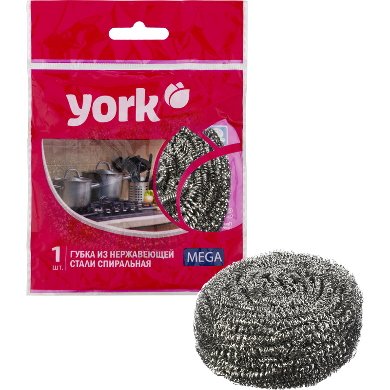 Изображение товара Губка-мочалка York Макси 11x11 см для эффективной уборки