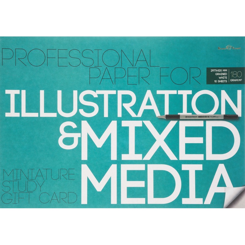 Изображение товара Бумага для маркеров, акрила, гуаши, темперы, акварели Bruno Visconti А3 10 листов