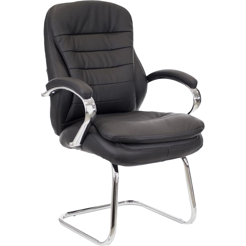 Изображение товара Конференц-кресло Everprof Valencia CF черное из экокожи с хромированным каркасом