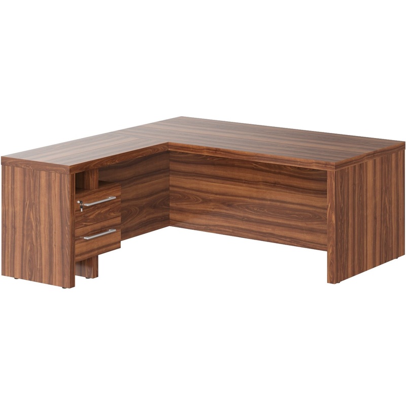 Изображение товара Угловой офисный стол руководителя Zenn ZCT 1819H Левый орех даллас