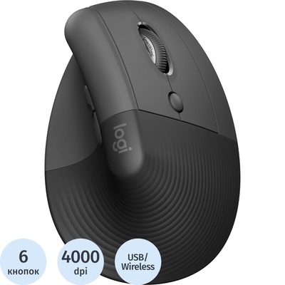Мышь беспроводная Logitech Lift черная (910-006485) – купить по выгодной цене в интернет-магазине | 2143982