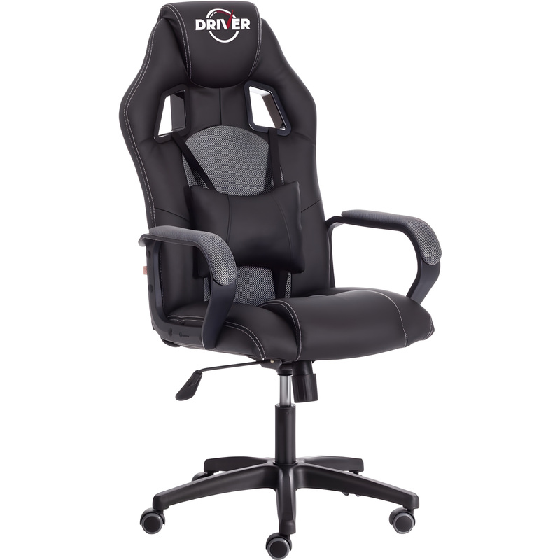 Изображение товара Игровое кресло TetChair Driver 22 серое/чёрное искусственная кожа ткань износостойкое