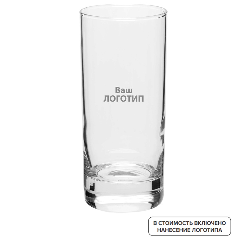 Изображение товара Стакан Сиде из стекла 290 мл с лазерной гравировкой минимальный тираж 120 штук