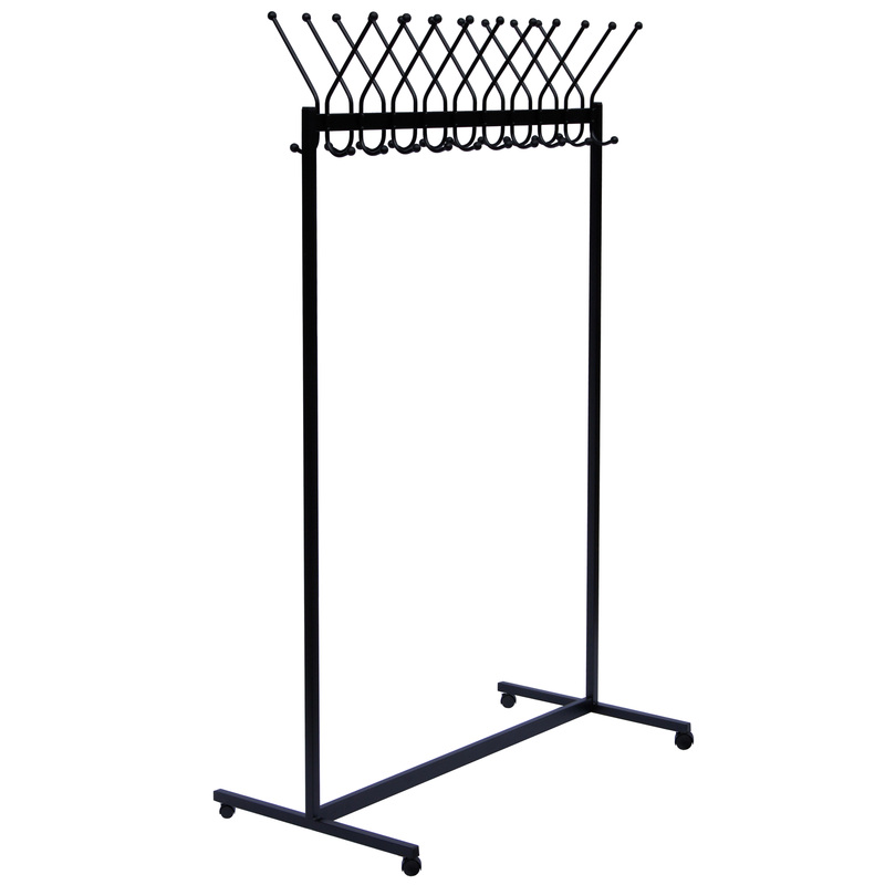 Изображение товара Вешалка гардеробная КР-12ЛМ на 20 персон с колесами черная