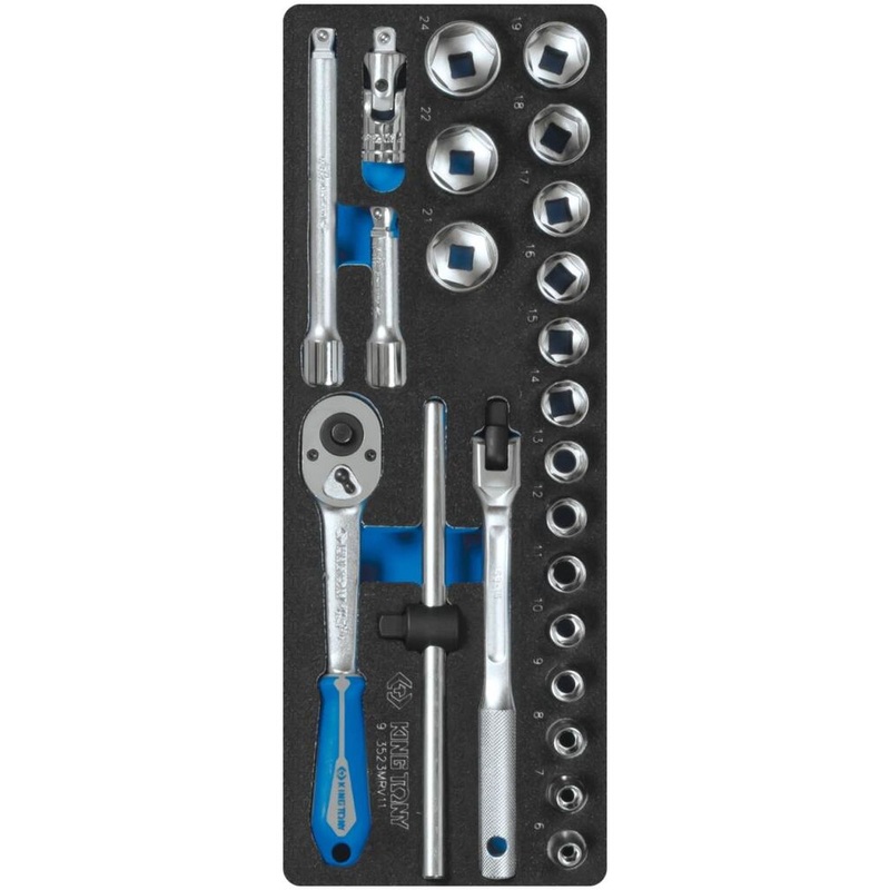 Изображение товара Набор торцевых головок King Tony 3/8" 23 предмета 9-3523MRV11