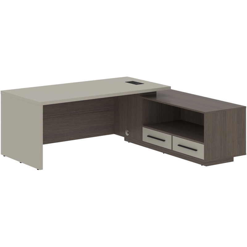 Изображение товара Офисный стол руководителя Velion VCT 2119 с тумбой и встроенными USB и зарядкой