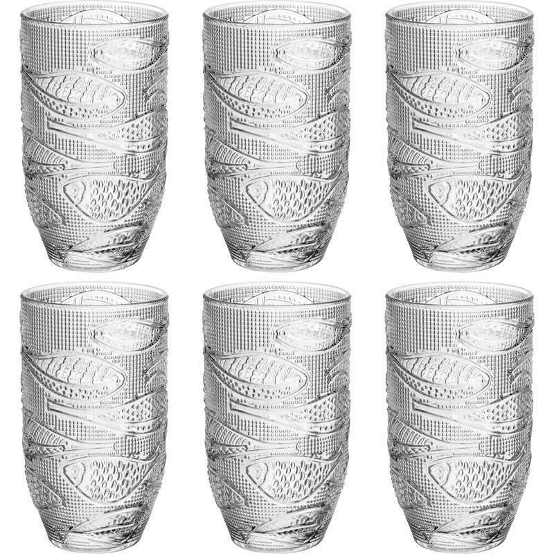 Изображение товара Стакан хайбол MGline Фиш стеклянный 400 мл 6 штук