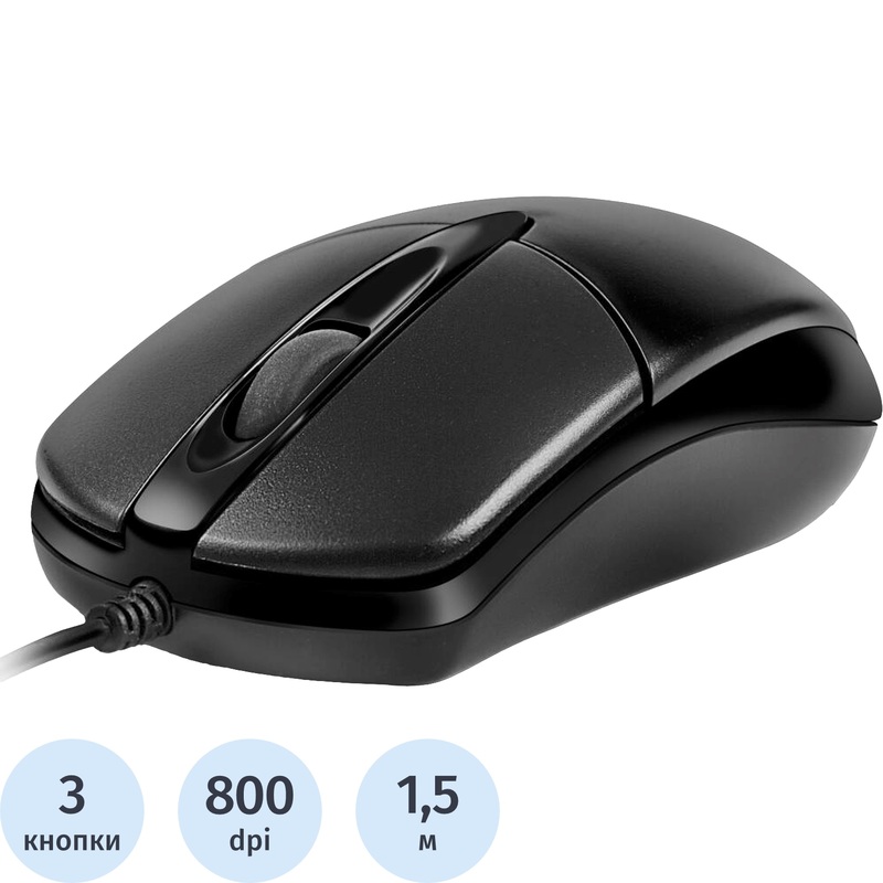 Изображение товара Проводная компьютерная мышь Sven RX-112 черная оптическая USB