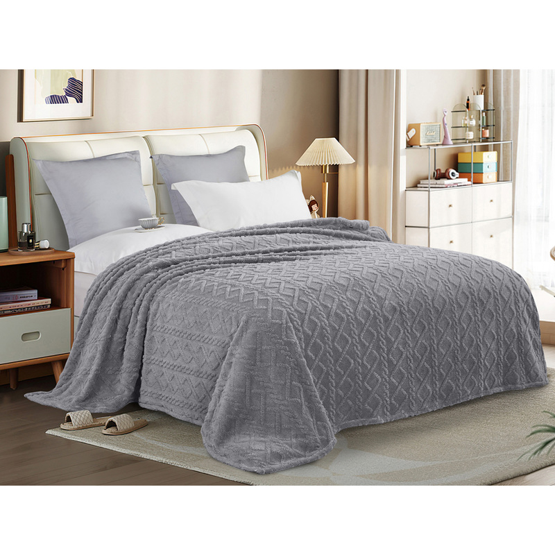 Изображение товара Плед Cleo Gammi микрофибра 180x200 см серый