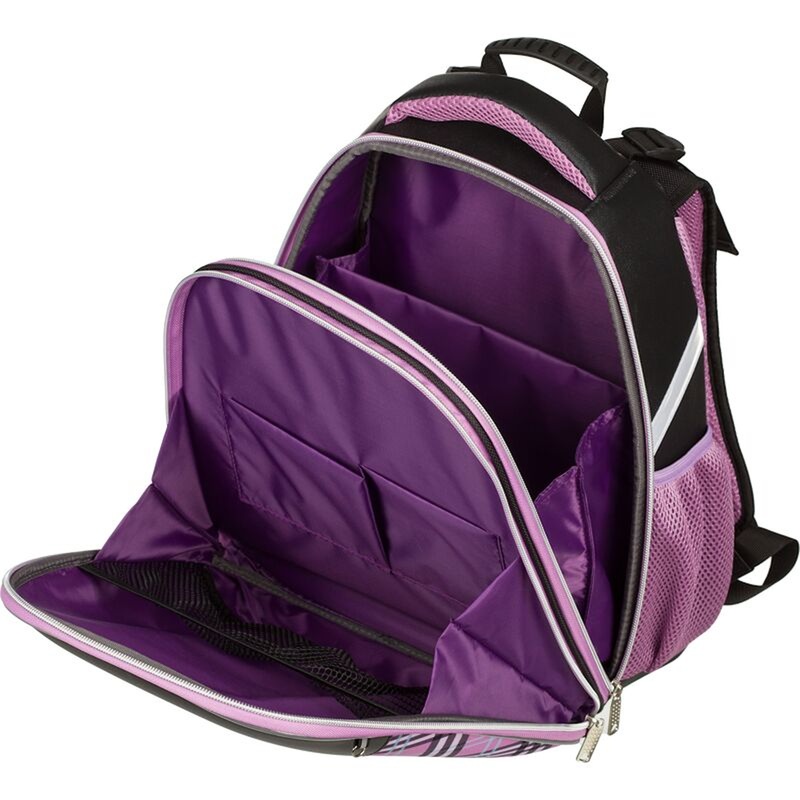 Изображение товара Уцененный анатомический ранец Комус Класс Queen для девочек фиолетовый 2 отделения